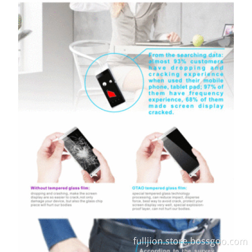 Anti-glare and anti-UV 0.33mm round angle tempered glass screen protector for HTC ONE MAX